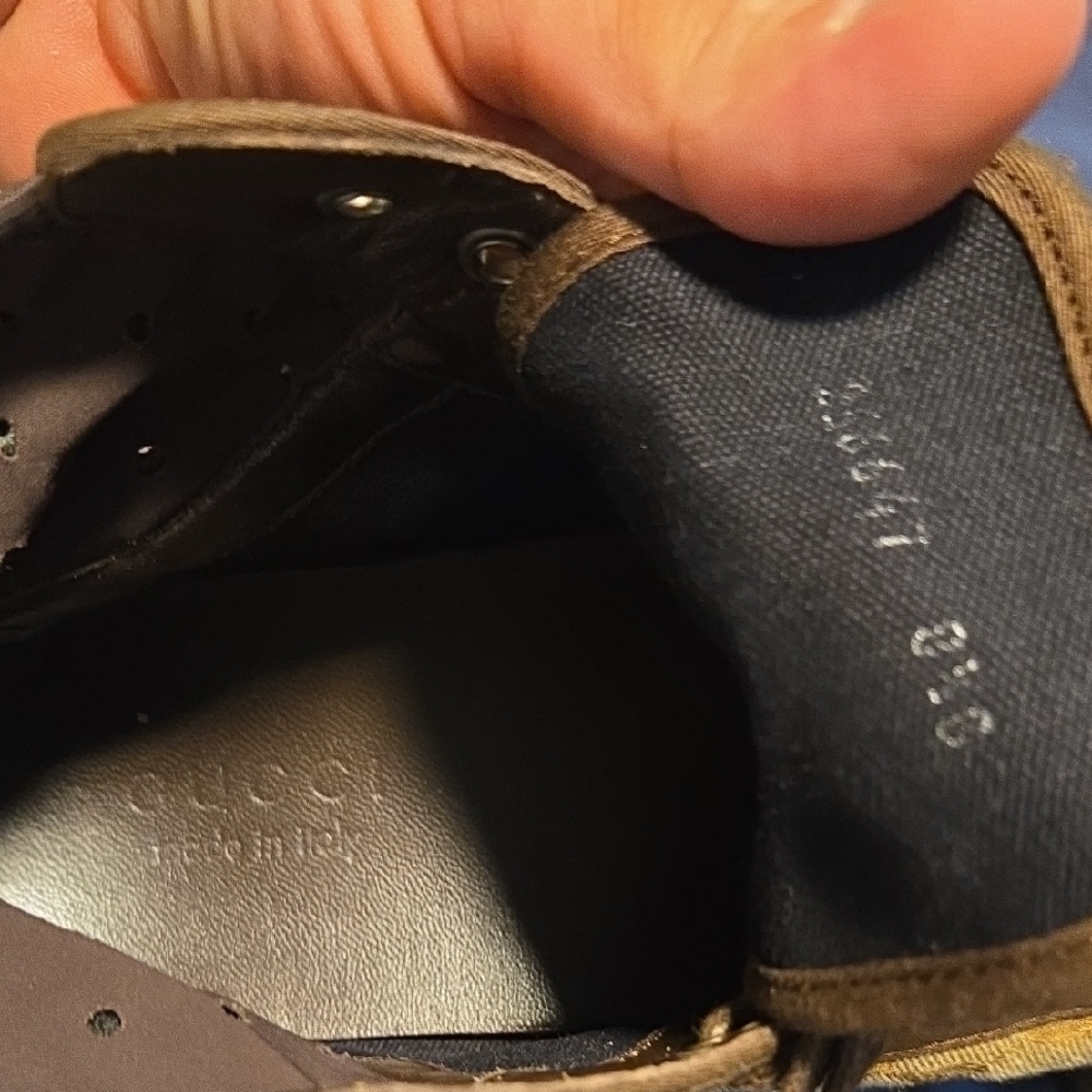 Gucci Brown and Tan Monogram High-Tops - Picture 2 of 6